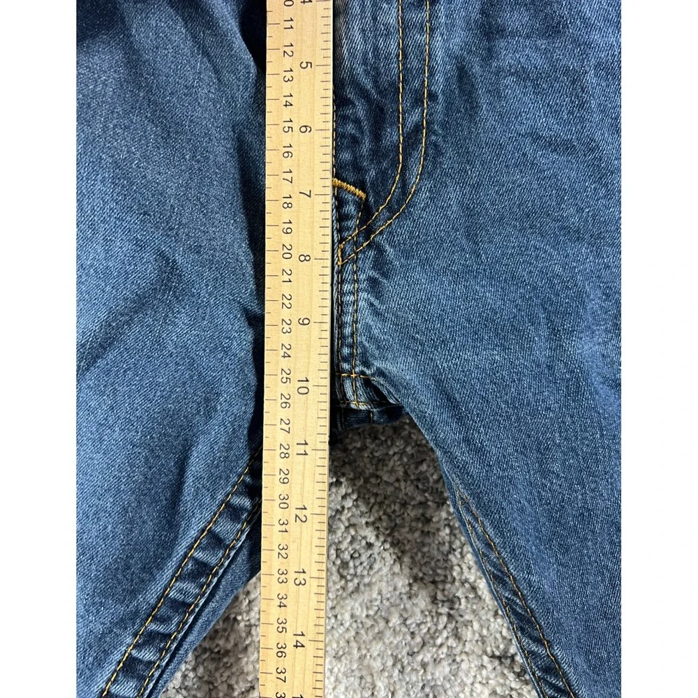 True Religion Straight Flap Jeans Mens 38 Dark Wash Blue Denim